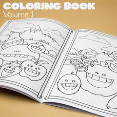 Funny Fruit Farm Coloring Book and Marker Combo Pack
