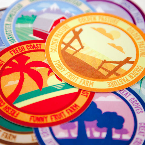 Farm Badge Vinyl Stickers