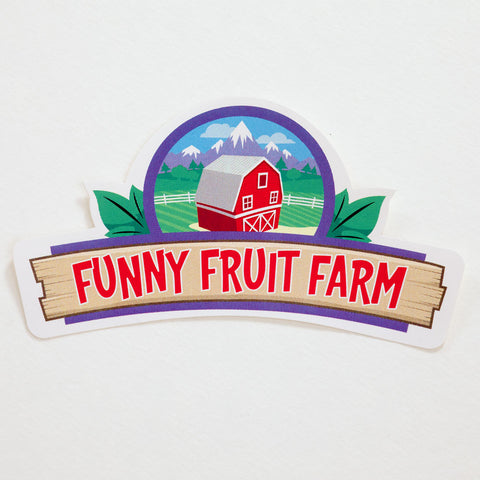 Funny Fruit Farm Logo Vinyl Sticker